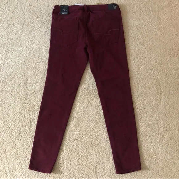 NWT American Eagle Burgundy pants - Picture 2 of 3